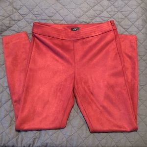 Suede Ann Taylor LOFT skinny pants